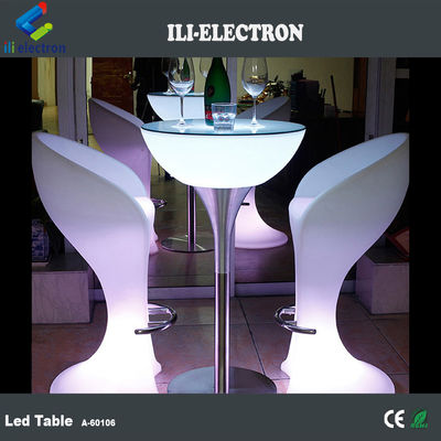 Venta en caliente de fábrica oferta directa de moldeo rotativo de plástico LED mesa de barras con acero inoxidable