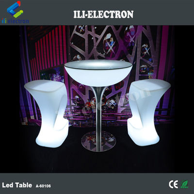 Venta en caliente de fábrica oferta directa de moldeo rotativo de plástico LED mesa de barras con acero inoxidable