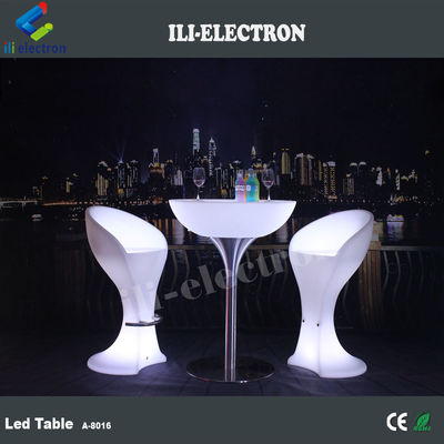 Mesa de cóctel comercial de luz LED, mesa de bar iluminada inalámbrica para la fiesta