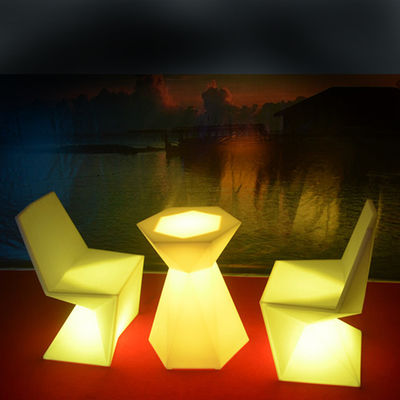 Muebles de plástico con luz LED Control remoto infrarrojo para eventos al aire libre