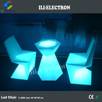 Muebles de plástico con luz LED Control remoto infrarrojo para eventos al aire libre