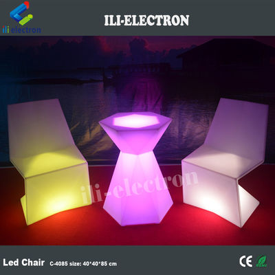 Muebles de plástico con luz LED Control remoto infrarrojo para eventos al aire libre