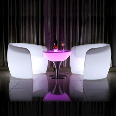 Mesa de bar de lujo iluminada con led para alquiler 1 año de garantía
