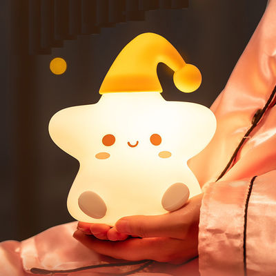 Regalo creativo estrellas lámpara de silicona cama cama led pequeña luz nocturna dulce regalo de cumpleaños de los niños