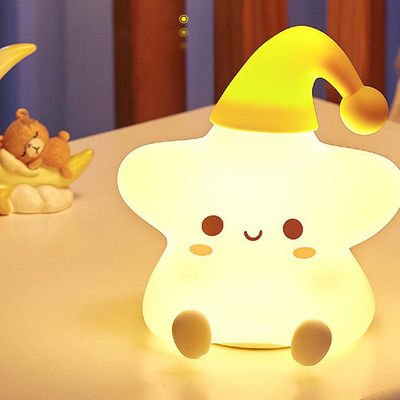 Regalo creativo estrellas lámpara de silicona cama cama led pequeña luz nocturna dulce regalo de cumpleaños de los niños