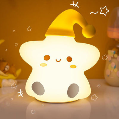 Regalo creativo estrellas lámpara de silicona cama cama led pequeña luz nocturna dulce regalo de cumpleaños de los niños