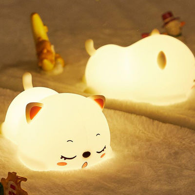 Lámpara de silicona para dormir Lámpara de silicona para gatos para niños