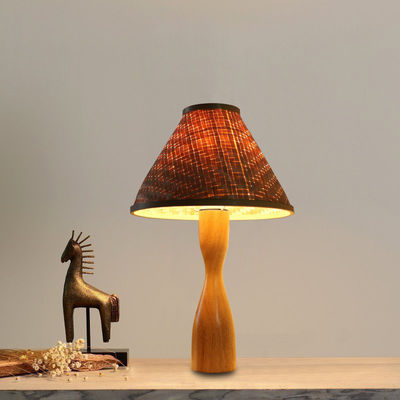 Lámpara de mesa de bambú natural moderna y lámpara para decoración del hogar