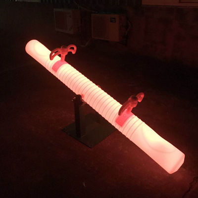 Cambio de color de plástico LED iluminado mecedora para la escuela