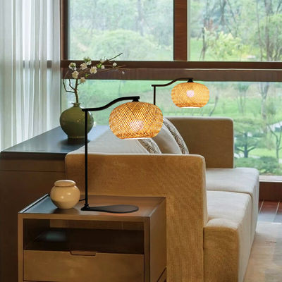 Lámpara de cama de bambú 2700K Blanco suave y cálido para decoración del hogar