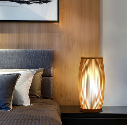 Lámpara de cama de bambú 2700K Blanco suave y cálido para decoración del hogar