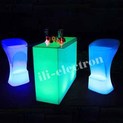 Mesas de cóctel iluminadas, mesas de luz LED para el salón del club nocturno