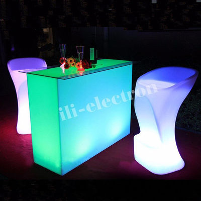 Mesas de cóctel iluminadas, mesas de luz LED para el salón del club nocturno