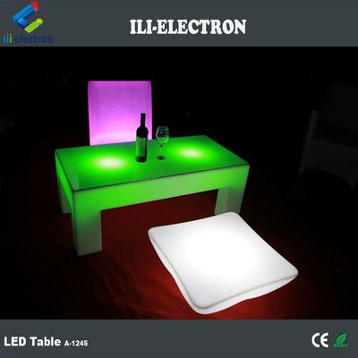 Cuatro piernas de luz LED mesa de cóctel, 16 colores cambiantes de luz LED mesa de control remoto