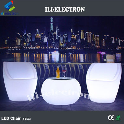 Moderna mesa de cóctel comercial iluminada con LED con batería de litio recargable