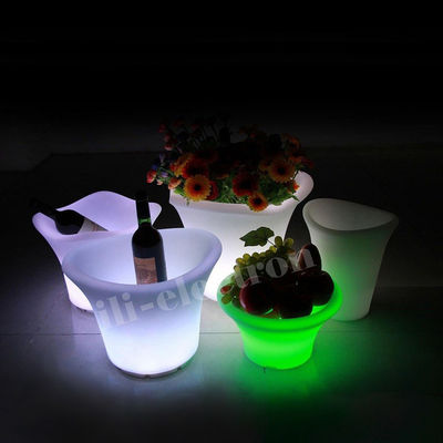PE plástico 16 colores cambiantes decoración navideña luz LED florero control remoto multifuncional