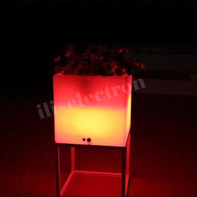 Fuera de la luz a prueba de agua cubo de hielo cuadrado con soporte de metal