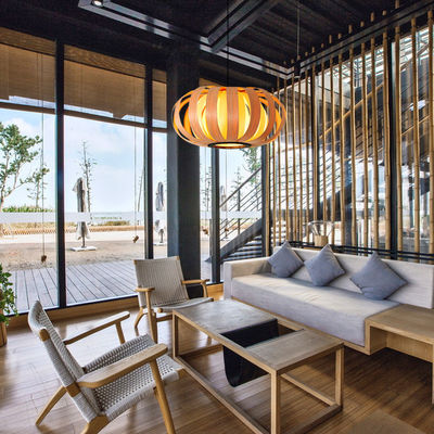 Sudeste Asiático Simple de madera lámpara de carpintería colgante de luz Creative de madera carilla de iluminación linterna