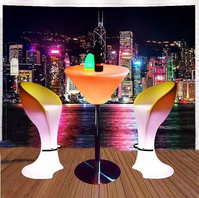 Adaptador manual de control remoto PE Plástico Iluminado LED Mesa de cóctel para clubes nocturnos