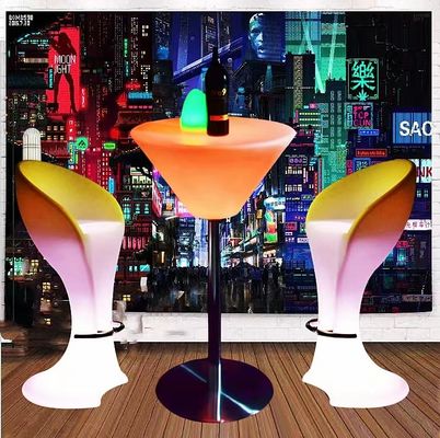 Adaptador manual de control remoto PE Plástico Iluminado LED Mesa de cóctel para clubes nocturnos