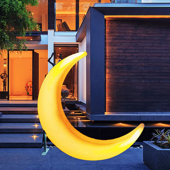 Piscina al aire libre Luces brillantes Luna en forma de media luna Para decoración de eventos de celebración de festivales