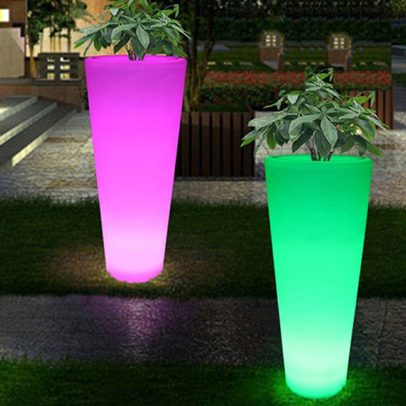Control remoto de cambio de color Led florero para tiendas de bebidas