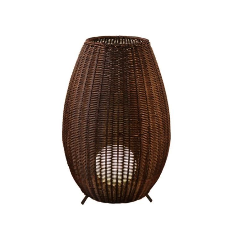 35cm/45cm/78cm/128cm de altura lámparas artísticas de pie lámparas de suelo de mimbre de ratán