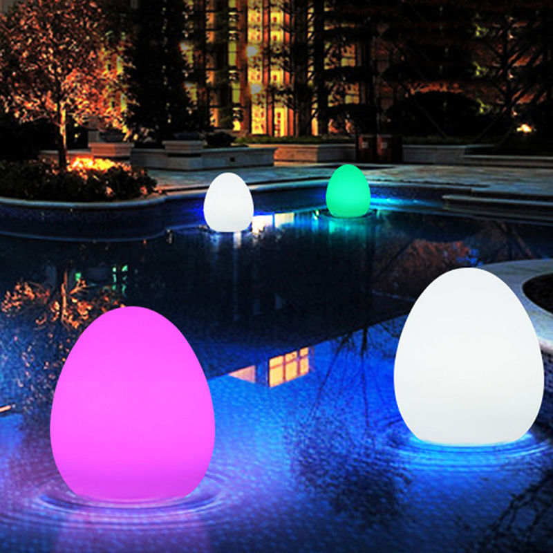 IP65 Luces LED impermeables en forma de huevo recargables para decoración navideña