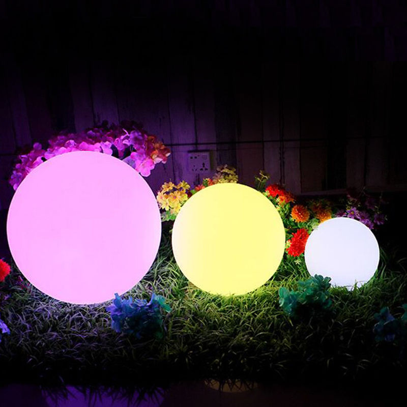 30cm Energía solar Luz de bolas de brillo IP54 a prueba de agua para decoración de suelo