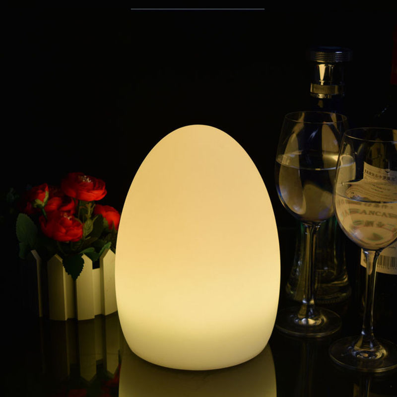 Pequeñas luces LED en forma de huevo, luces nocturnas de huevo brillante a prueba de agua para mesa de bar KTV