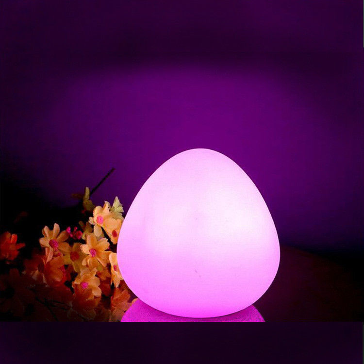 Luz nocturna colorida en forma de huevo lámpara LED inalámbrica con control remoto
