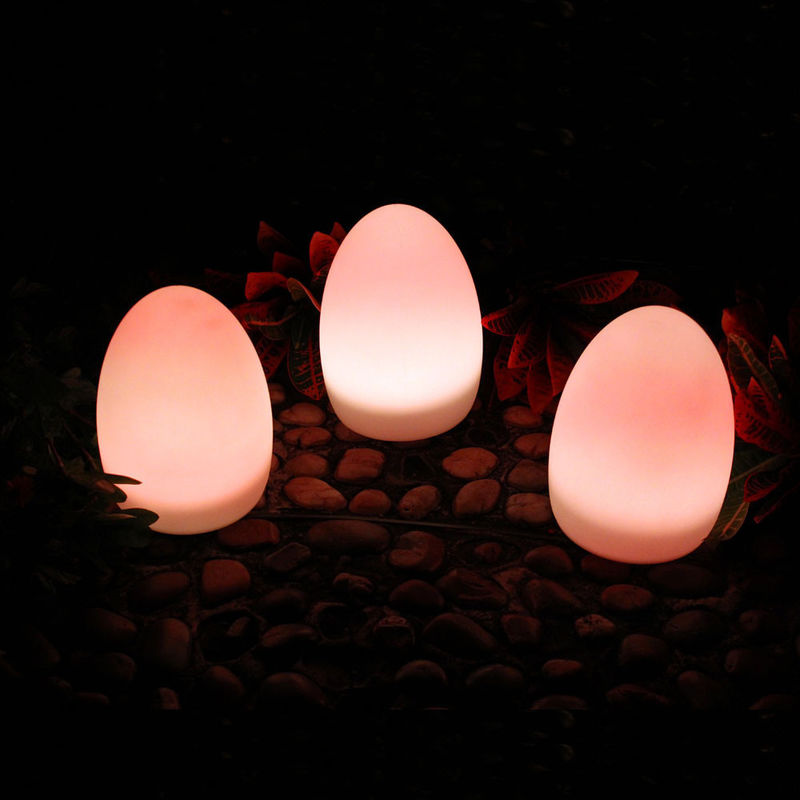 Brillo de fiesta 16 colores cambiantes LED decoración LED lámpara de mesa de huevo
