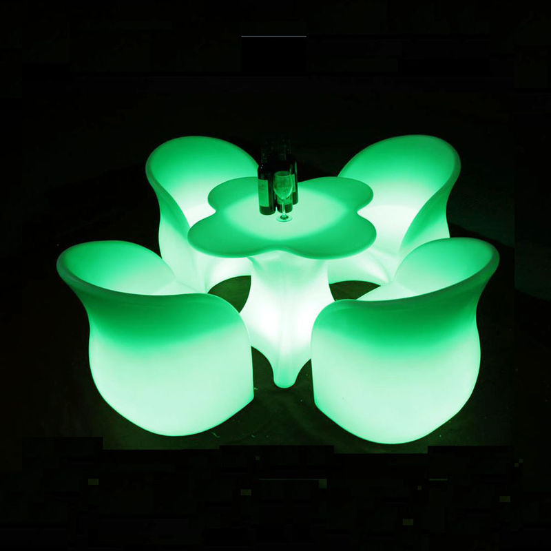 Muebles al aire libre con forma de flor para eventos luminosos sillas de club nocturno