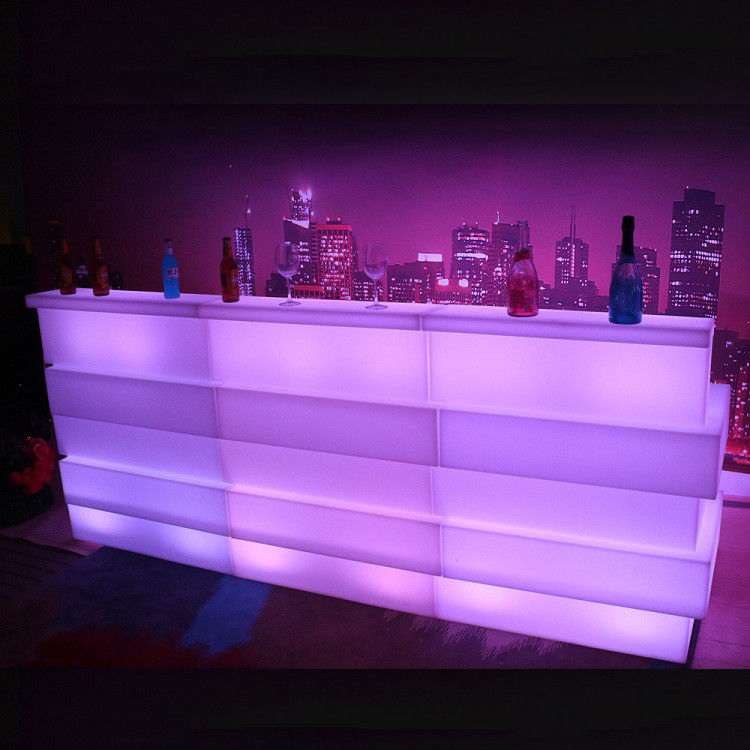 Tabla de barra móvil de plástico LED 16 colores resistente al agua