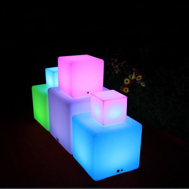 IP65 resistente al agua luz LED exterior de cubo 16 colores cambiantes para taburetes de jardín
