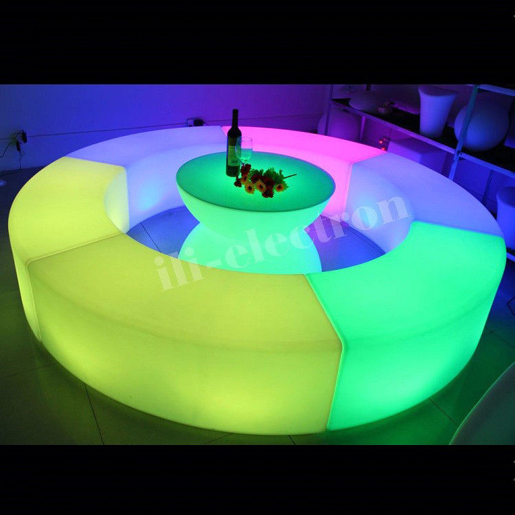 Muebles de luz LED de cambio de color, silla de salón LED recargable OEM