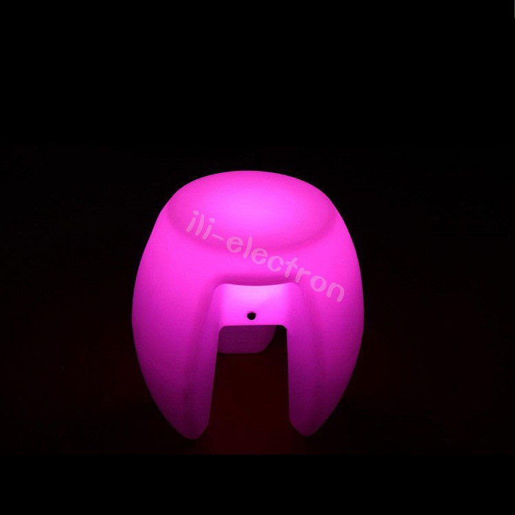 Muebles de luz LED de colores, bar apilado taburete iluminado recargable