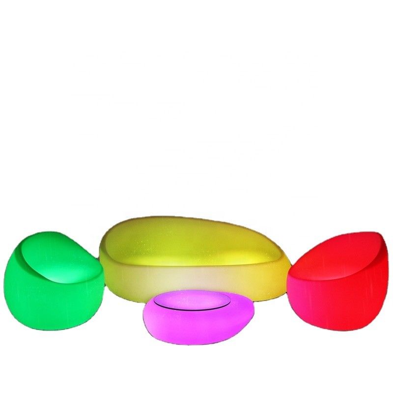 Silla de mesa de té de plástico de color cambiante a prueba de agua