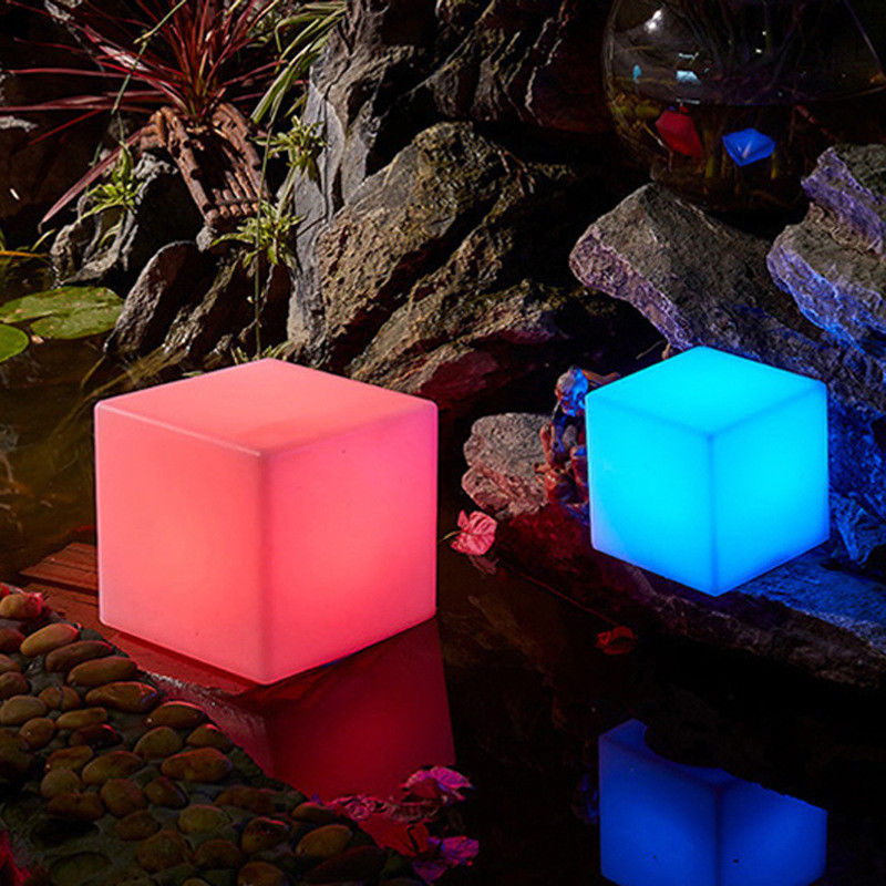 Control remoto LED Cubo Luz nocturna Iluminado Rgb Cambiando de color Batería recargable