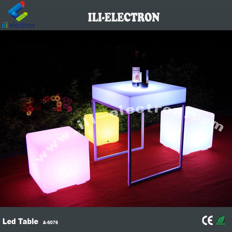 RGB colorido diseño moderno iluminado led mesa para el club nocturno
