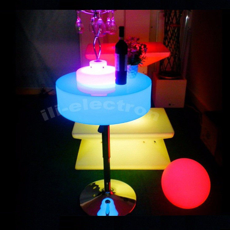 Mesa de cóctel de plástico con luz LED, mesa de barra de luz 16 colores cambiantes OEM