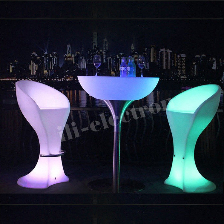 Lámina de bar con LED de plástico PE redondo con estilo recargable/ Lámina de café con LED/ Lámina de noche