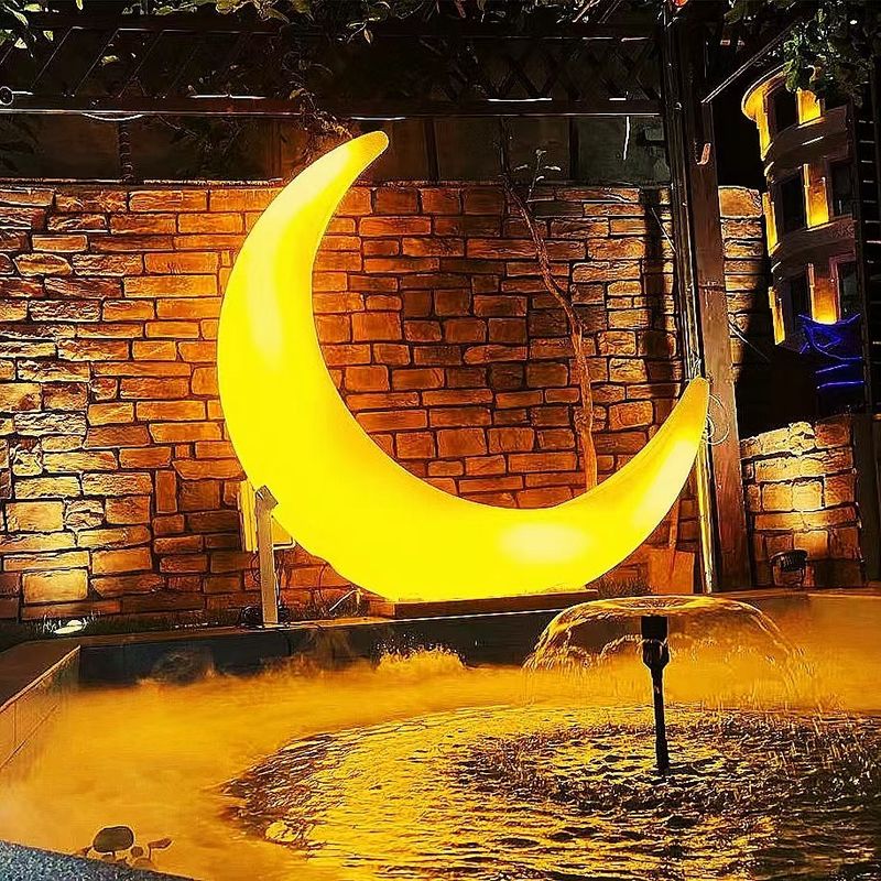 Instalaciones de recreación Balancillos de plástico Silla de luna de led 16 colores cambiantes